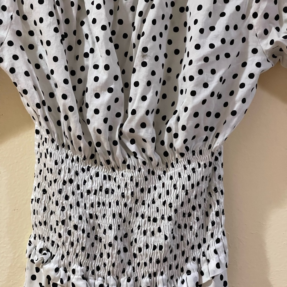 Off The Shoulder Polka Dot Zara Bodysuit Size S | Polkadot Zara Top | Bodysuit